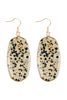 Natural Oval Stone Earrings