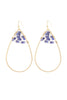 Hde3070 - Open Teardrop With Rondelle Beads Earrings