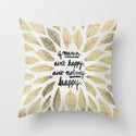 Hot Gold Throw Pillows