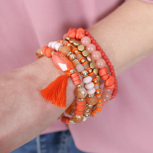Boho Tassel Charm Bracelet