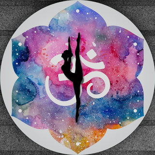 Yoga Girl Hindu Om Symbol Modern Wall Clock