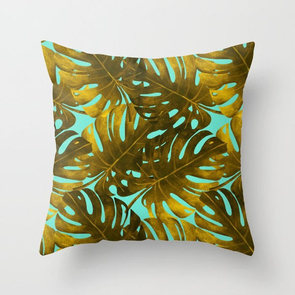 Hot Gold Throw Pillows