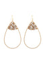 Hde3070 - Open Teardrop With Rondelle Beads Earrings