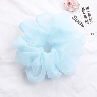 Buy blue Big Size Organza Hair Scrunchies