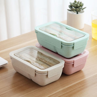 850ml Wheat Straw Lunch Box Healthy Material Bento Boxes