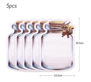 Buy 5pcs-m Reusable Mason Jar Zipper Bags