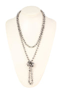 8mm Longline Hand Knotted Necklace