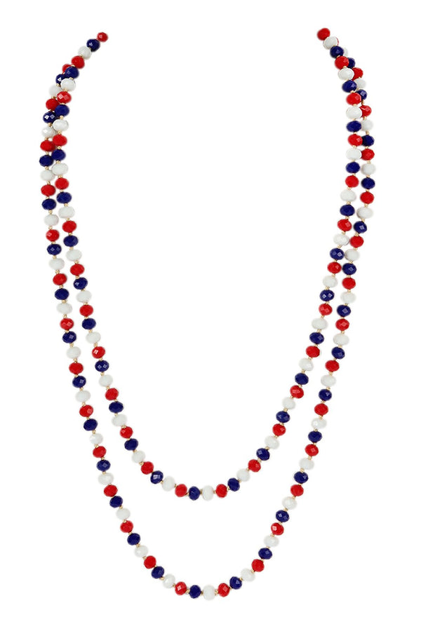 8mm Longline Hand Knotted Necklace