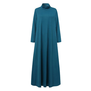 Buy green Autumn Turtleneck Long Sleeve Sundress