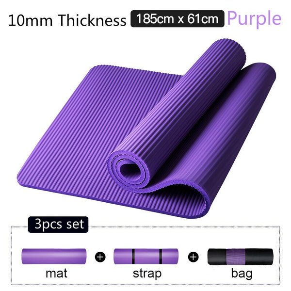 185cm Enlarged Fitness Mat Yoga Mat Men Gym Exercise Mat Esterilla Yoga Tapete Pad Lengthen Non-Slip for Beginner With Yoga Bag