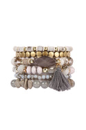 Boho Tassel Charm Bracelet