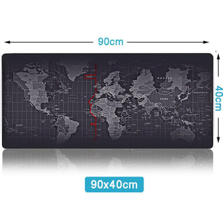 Buy 90x40cm-world Extra Large Gaming Mouse Pad Gamer Computer Big Mouse Mat Locking Edge Speed Mousepad Keyboard Desk Mat Anti-Slip Natural Rubber