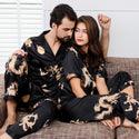 Couple Silk Satin Pajamas