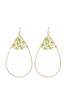 Hde3070 - Open Teardrop With Rondelle Beads Earrings