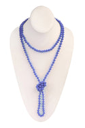 8mm Longline Hand Knotted Necklace