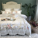 800TC Egyptian Cotton Luxury Embroidery White Bedding Set