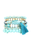 Boho Tassel Charm Bracelet
