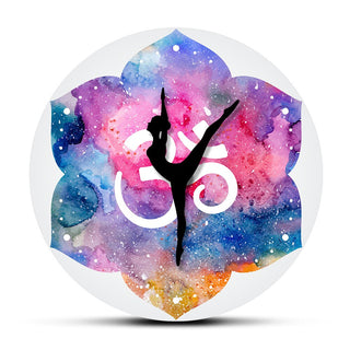 Buy no-frame Yoga Girl Hindu Om Symbol Modern Wall Clock