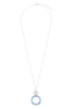 Glass Beaded Hoop Pendant Necklace