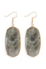 Natural Oval Stone Earrings