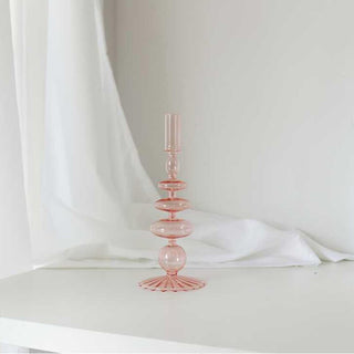 1pc Clear Glass  Candle Holder