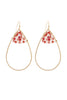 Hde3070 - Open Teardrop With Rondelle Beads Earrings