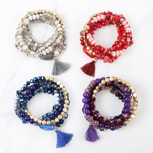 Boho Tassel Charm Bracelet