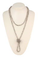 8mm Longline Hand Knotted Necklace